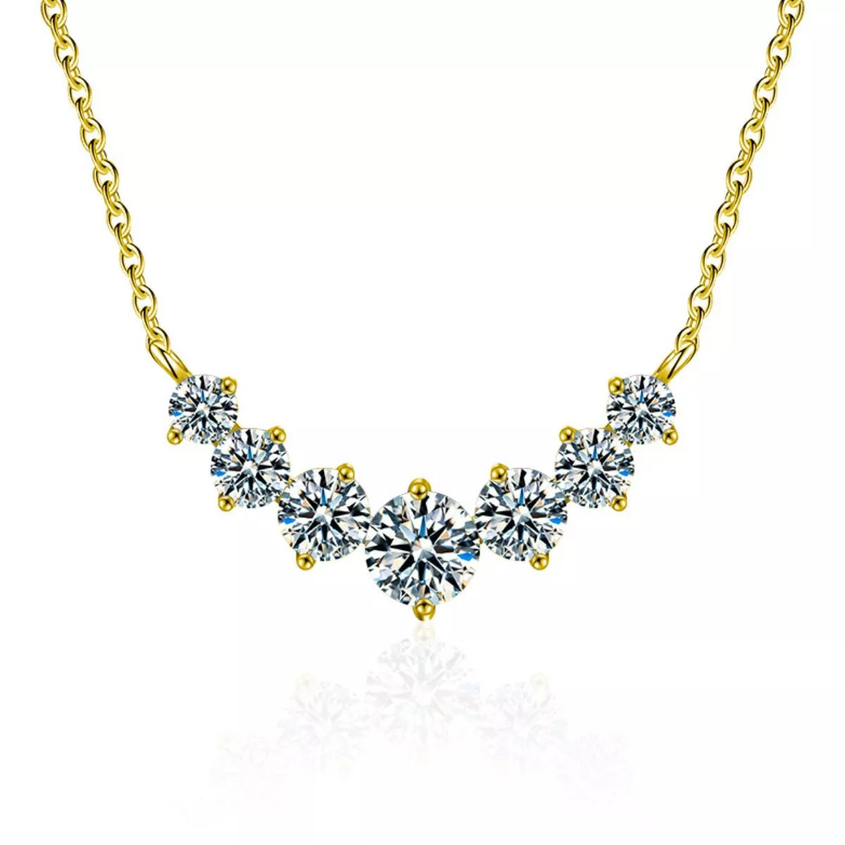 1.7 Carat Moissanite 925 Sterling Silver Necklace