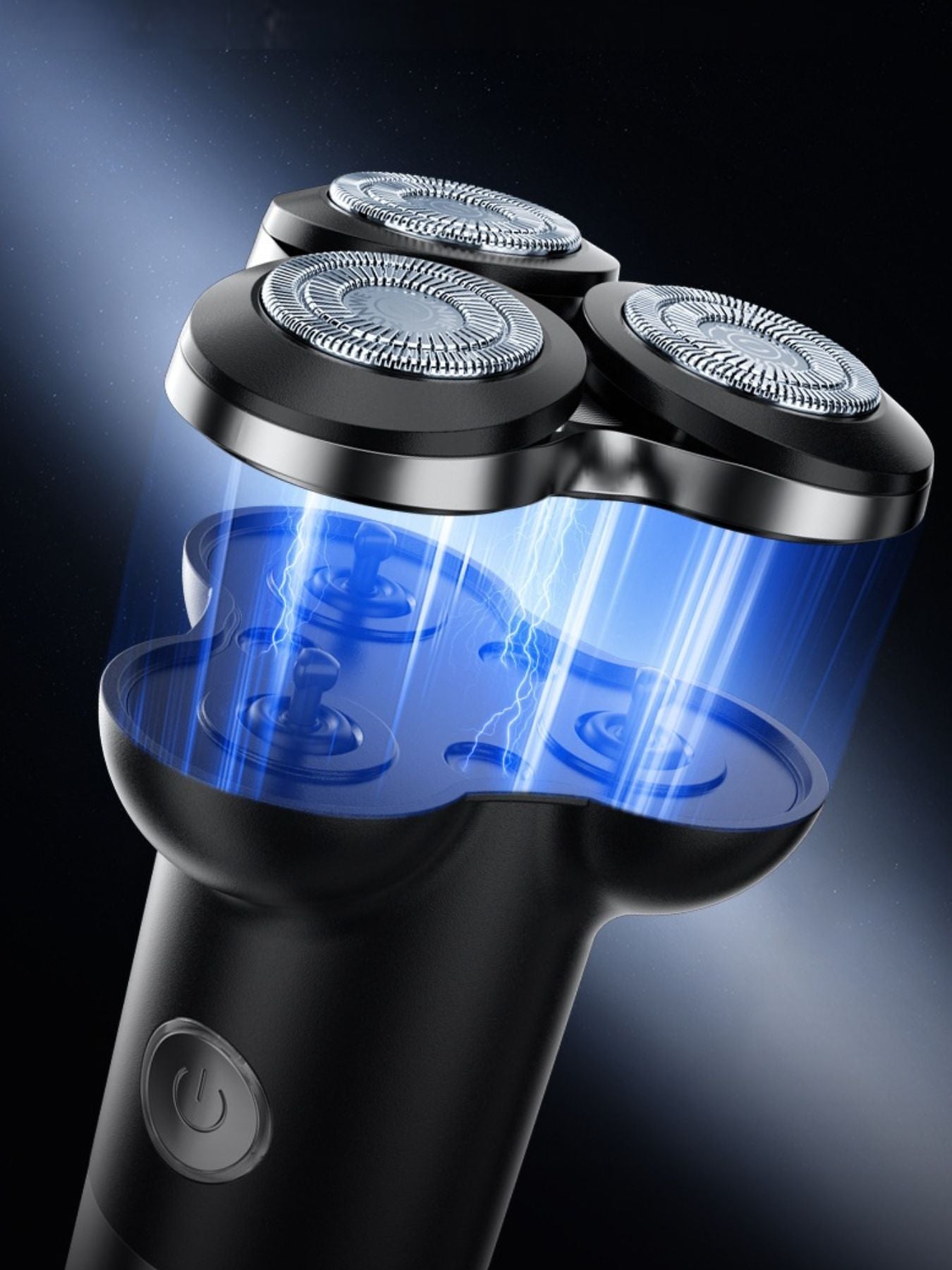 Triple-Blade Rotary Electric Shaver