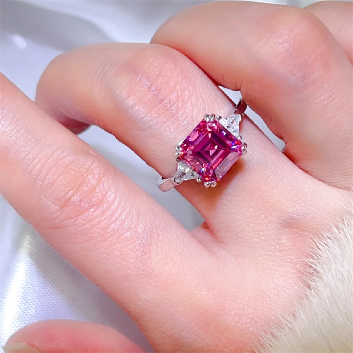 3 Carat Moissanite 925 Sterling Silver Ring