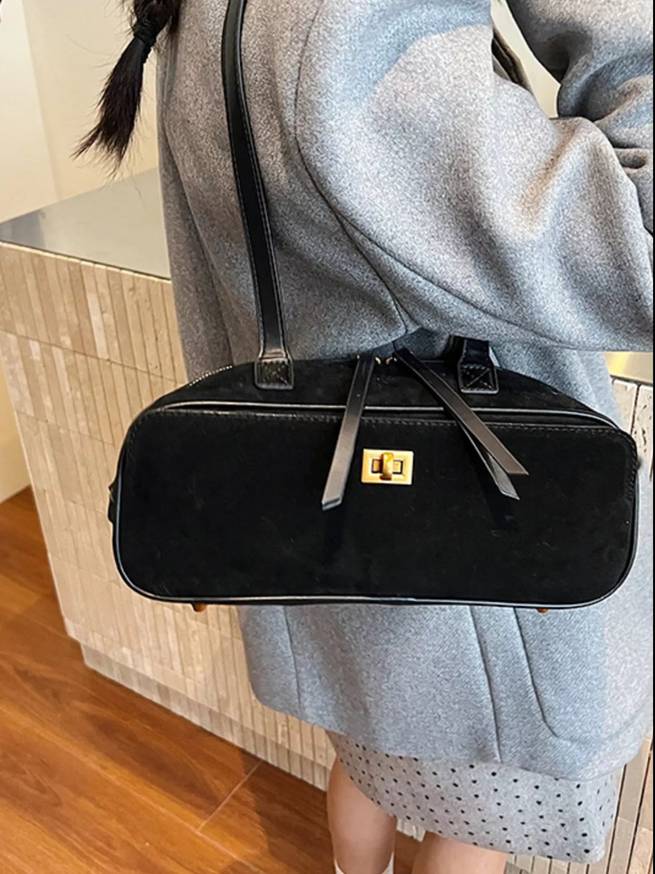 Suede Leather Shoulder Bag