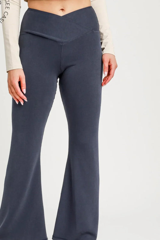 Umgee High-Waisted Flare Leggings