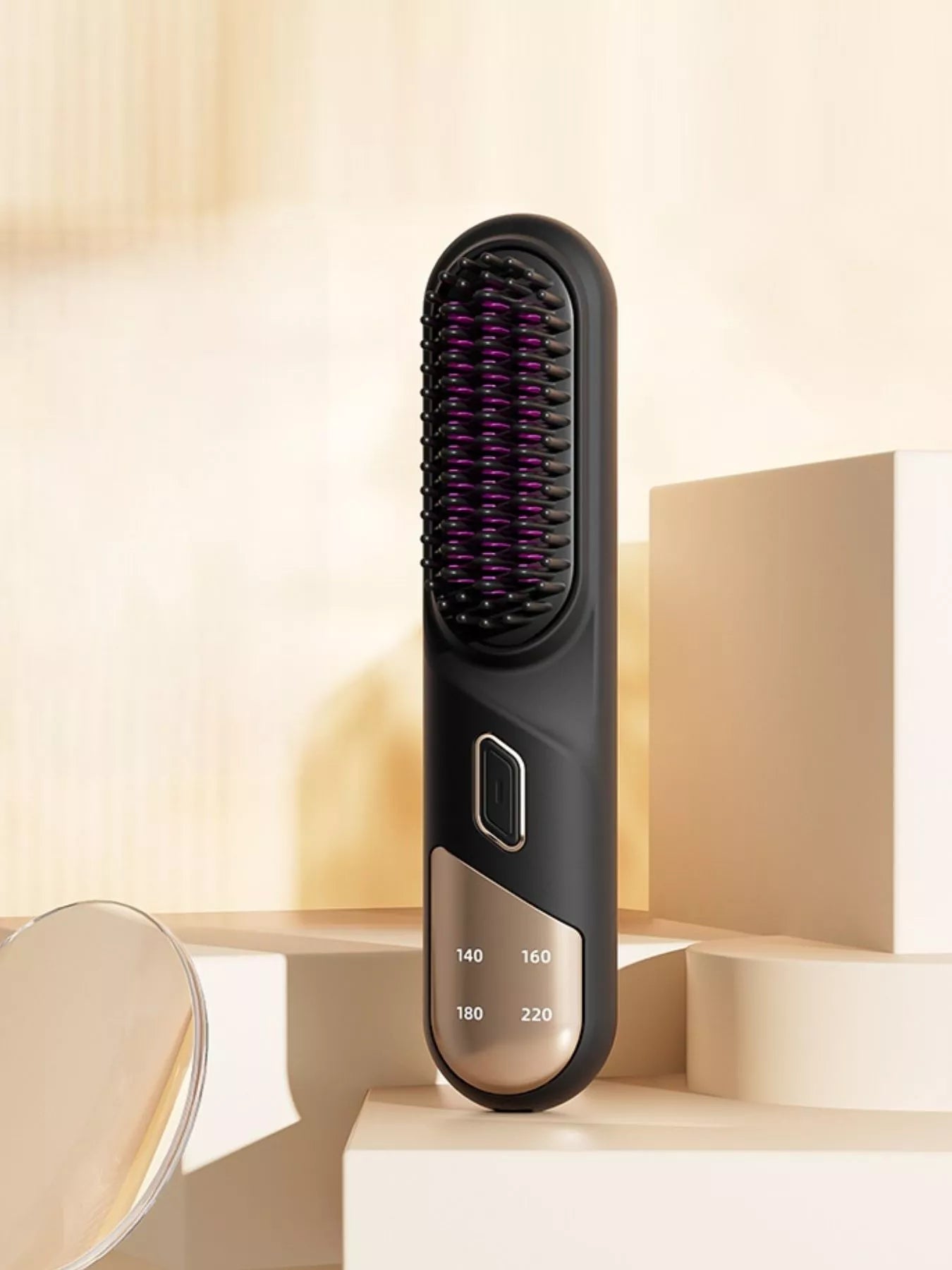 Portable Heated Straightening Comb with Temperature Control