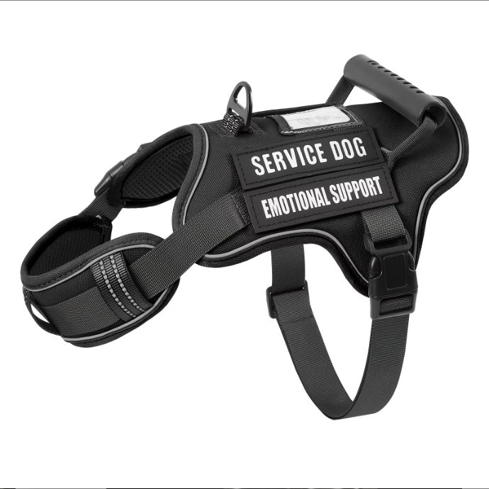US Tactical Service Dog Harness With Control Handle No Pulling Adjustable Reflective Pet Vest Harness Easy Walking Training