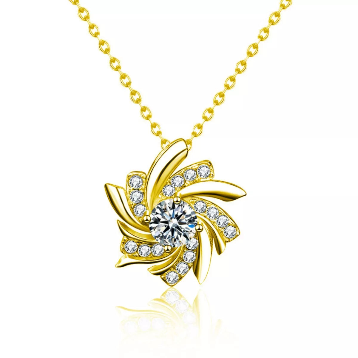 925 Sterling Silver Moissanite Pendant Necklace
