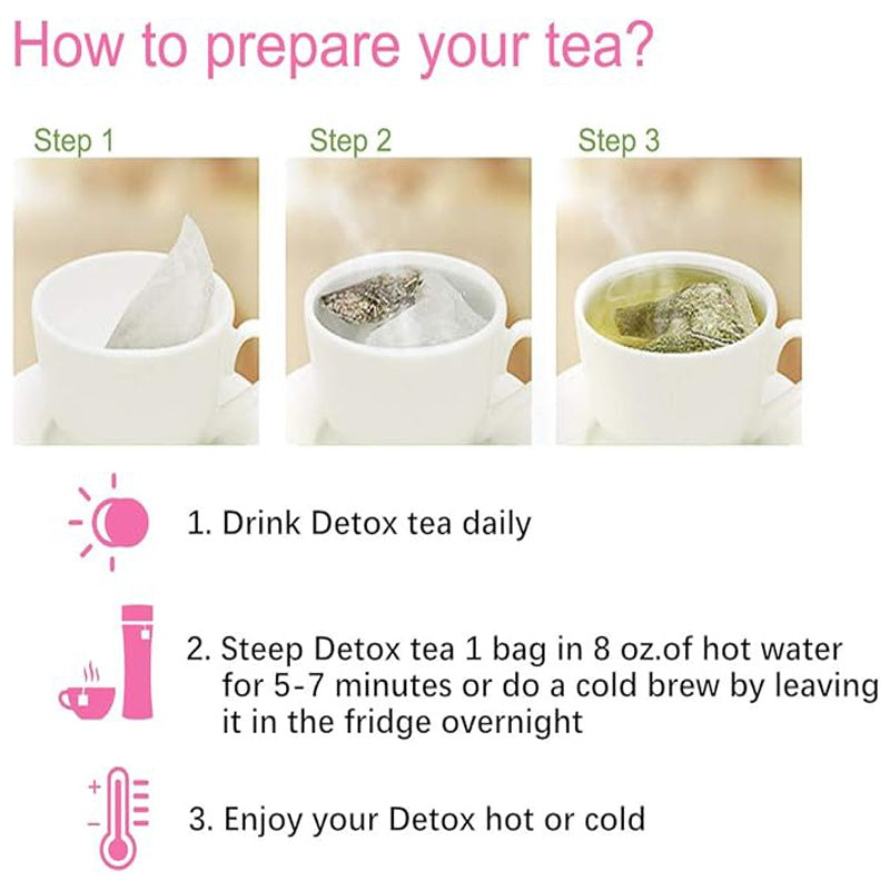Leaf Cleanse Tea Bags, Natural Herbal Detox Tea For Lung Support, Metabolism & Immune Boost