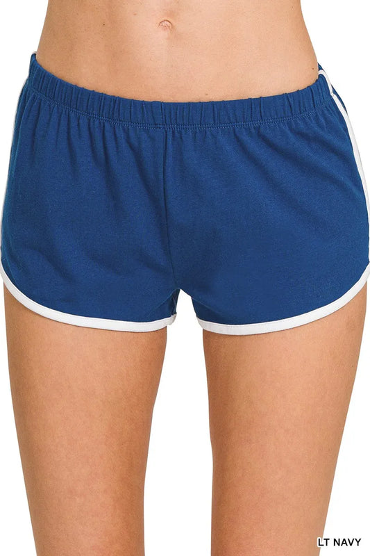 Zenana Elastic Waistband Dolphin Shorts