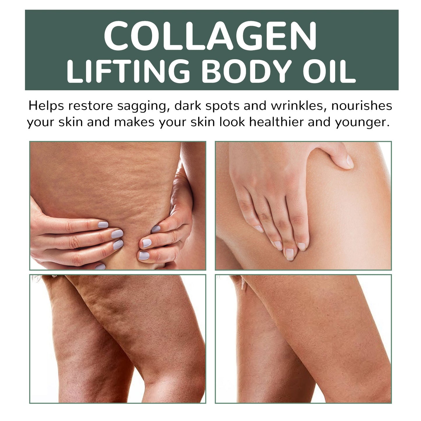 OceAura Collagen Lifting Body Oil, Moisturizing And Firming Arms Belly Fat Full Body Massage Oil O