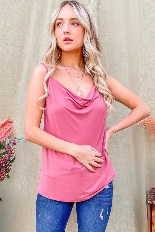 And The Why Cowl Neck Cami