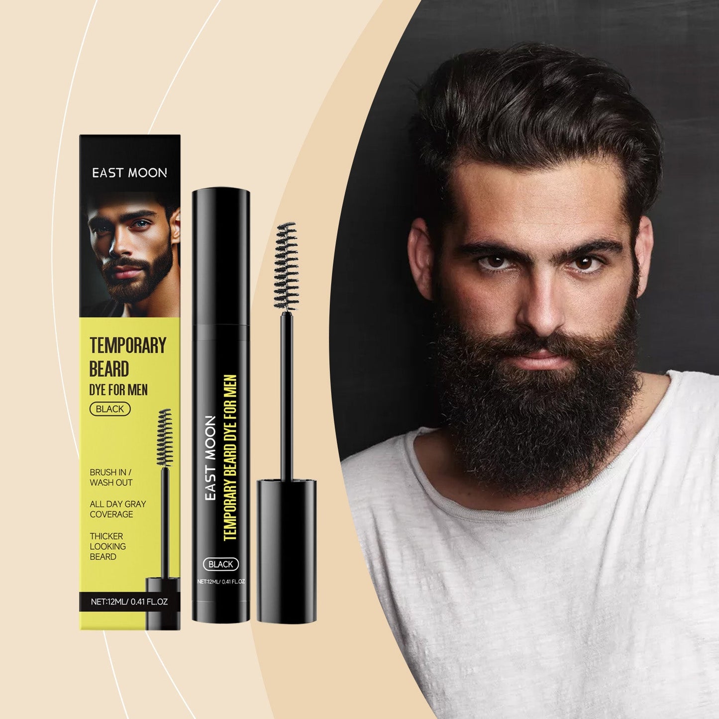 Men's Beard & Eyebrow Dye Black