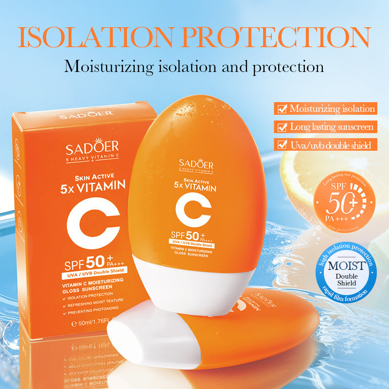 SADOER Vitamin C Moisturizing Glossy Sunscreen SPF50 PA 50ml