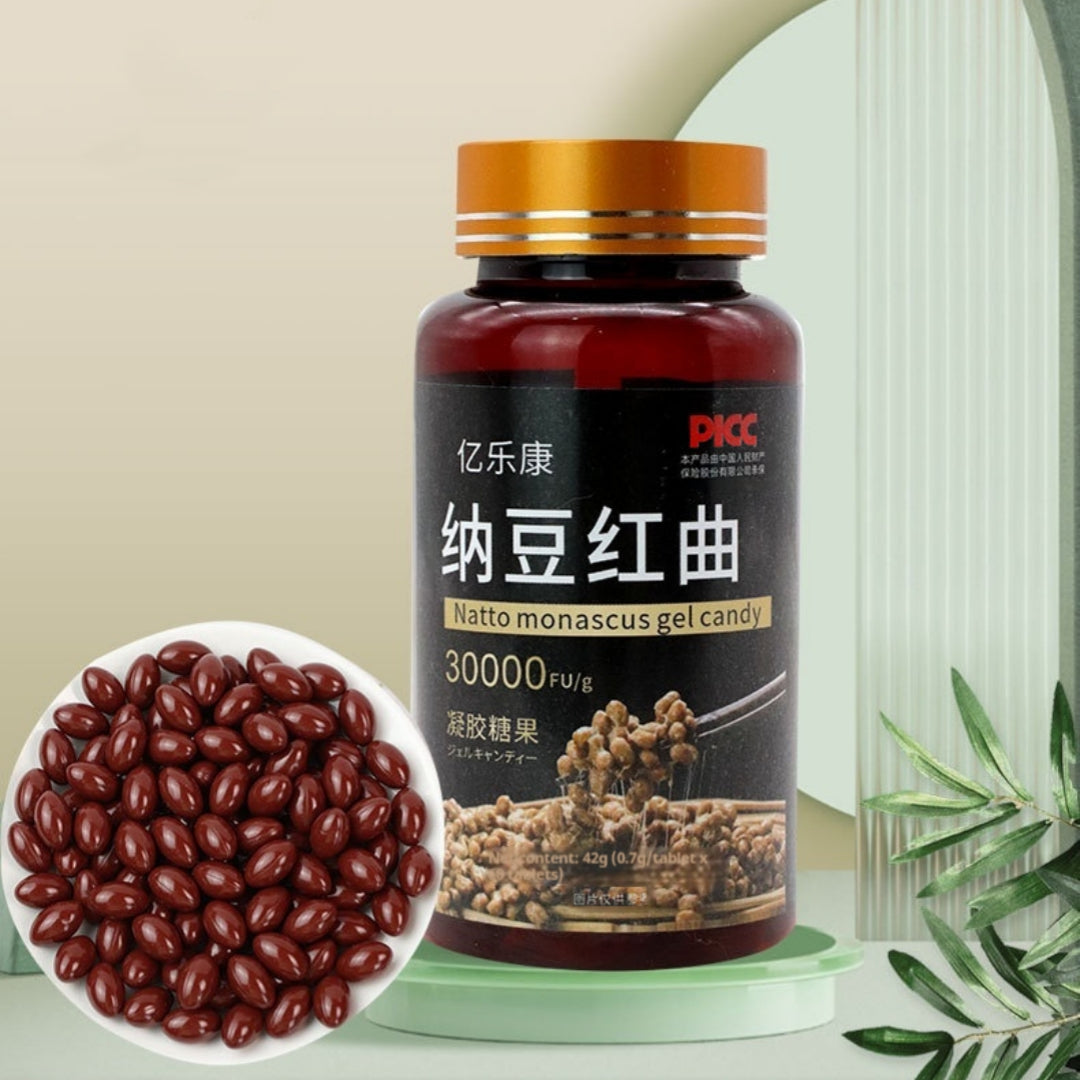 Natto Red Yeast For Middle-aged And Elderly Vascular Earthworm Protein Soft Capsules