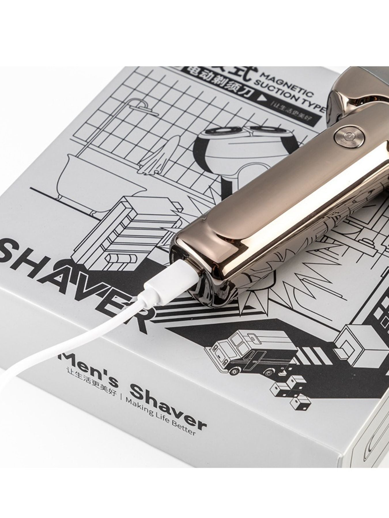 Rechargeable Electric Rotary Shaver