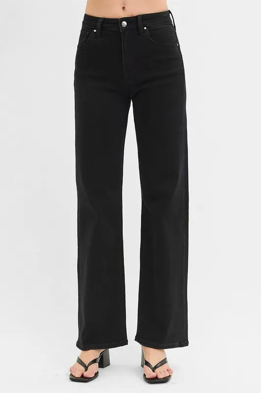 RISEN Full Size High Rise Wide Leg Jeans Plus Size