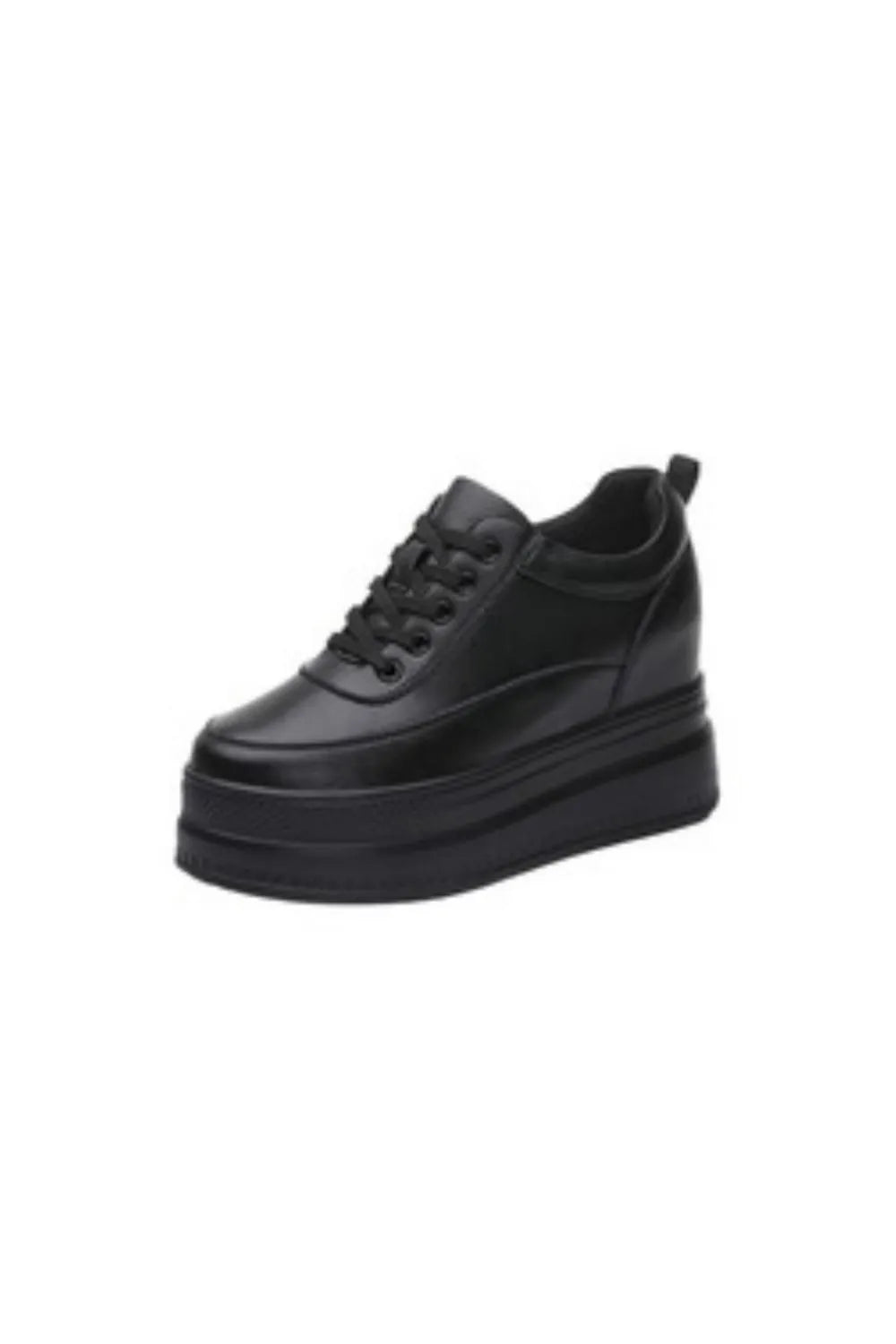 Lace Up Round Toe Platform Sneakers