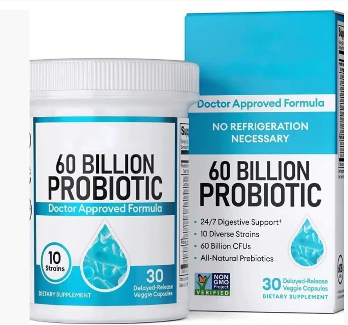 Digestive Enzymes With Prebiotics & Probiotics - 16-in-1 Multi-Enzyme Blend, 1 Billion CFU Probiotics, Supports Food Breakdown, Bloating Relief & Gut Function, 60 Capsules