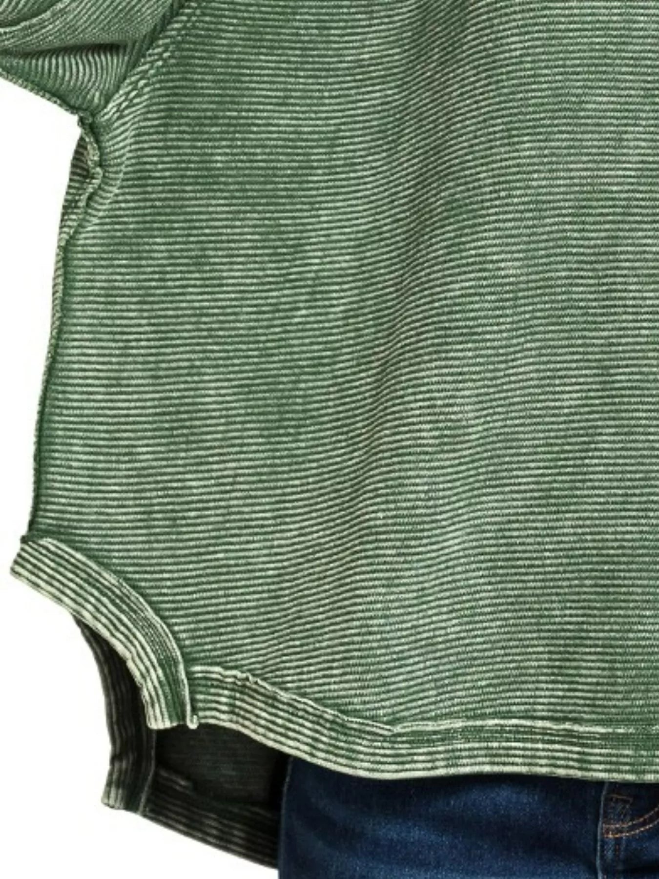 Zenana Acid Washed Exposed-Seam Sweatshirt