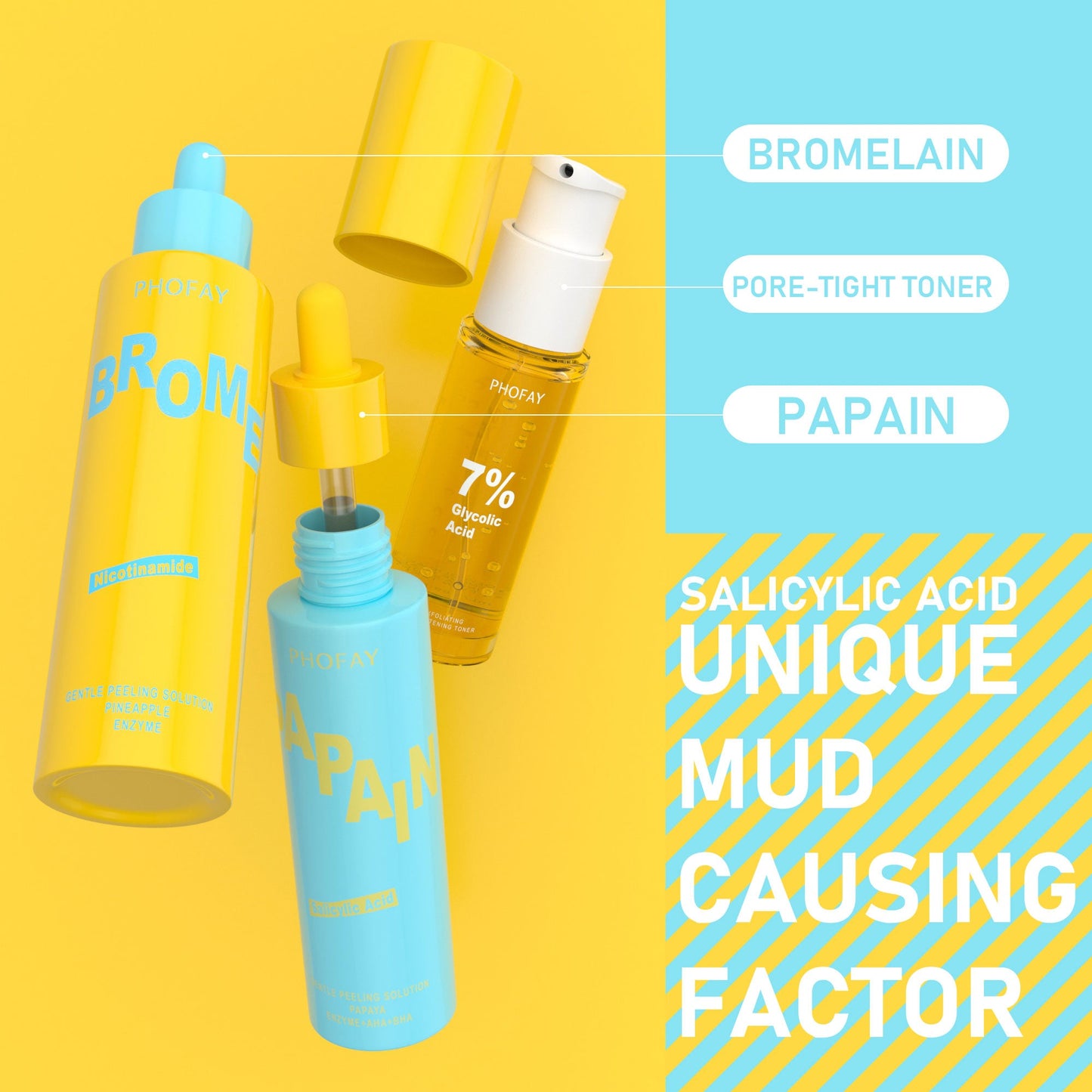 Phofay Gentle Peeling Solution – Papaya Enzyme AHA BHA
