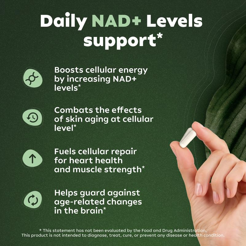NAD Cellular Renewal Capsules 80 Capsules 2 Month Cellular Revitalization Cycle Triple Defense For Skin Elasticity Cognitive Boost Immune Resilience