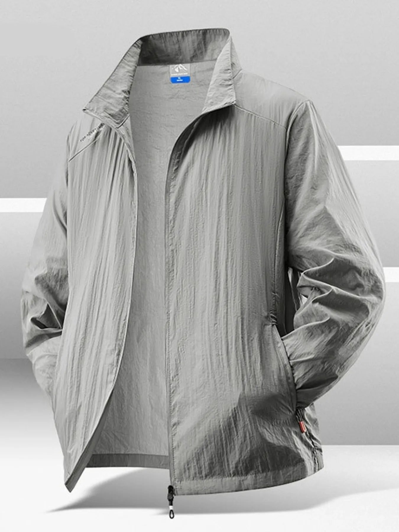 Men's Plus Size Zip Up Long Sleeve Jacket