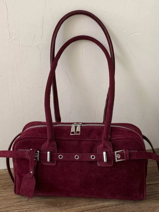 Buckle Decor Shoulder Bag