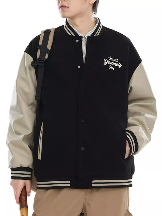 Men's Contrast Snap Down Jacket