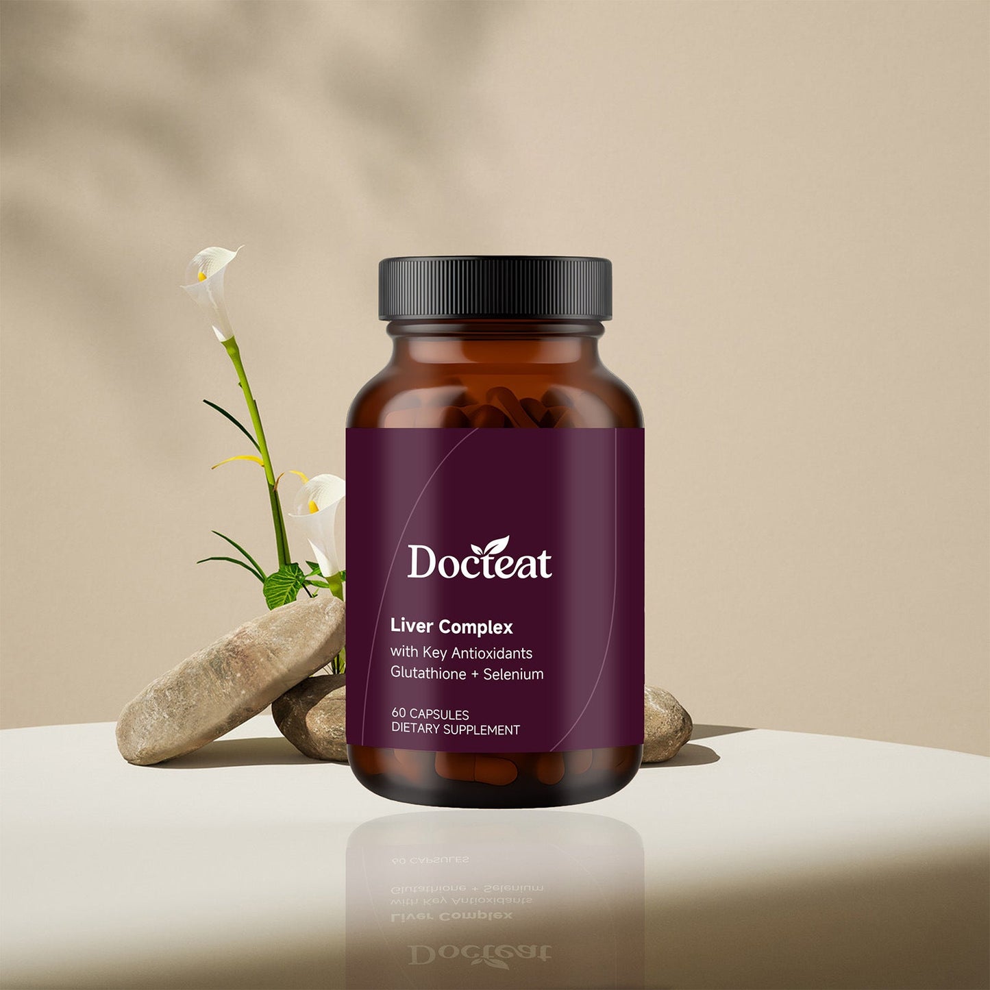 Liver Support Supplement with Milk Thistle Glutathione Selenium Dandelion Artichoke Choline Detox Wellness Capsules