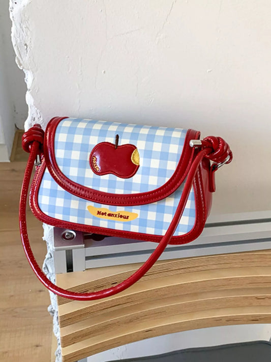 Apple Gingham Shoulder Bag