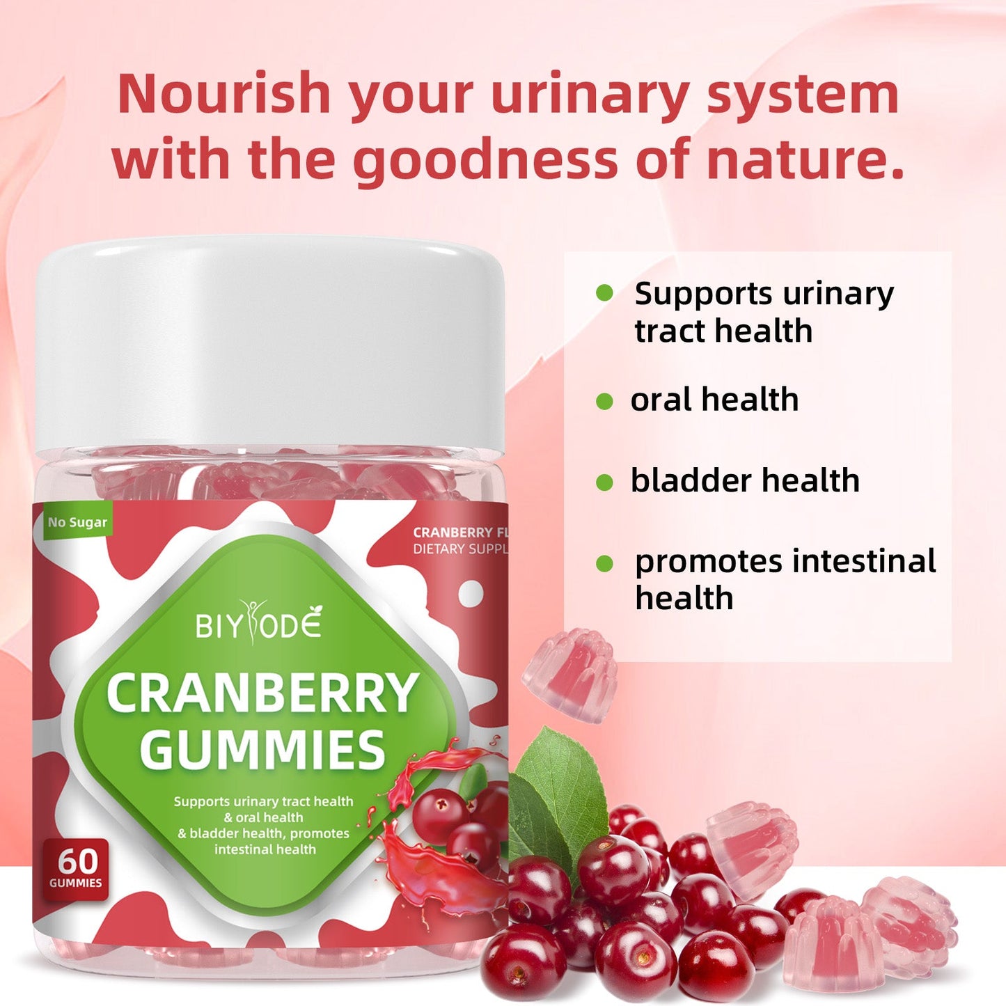 OEM ODM Custom Private Label Supplement Manufacturer Healthcare Cranberry Gummies