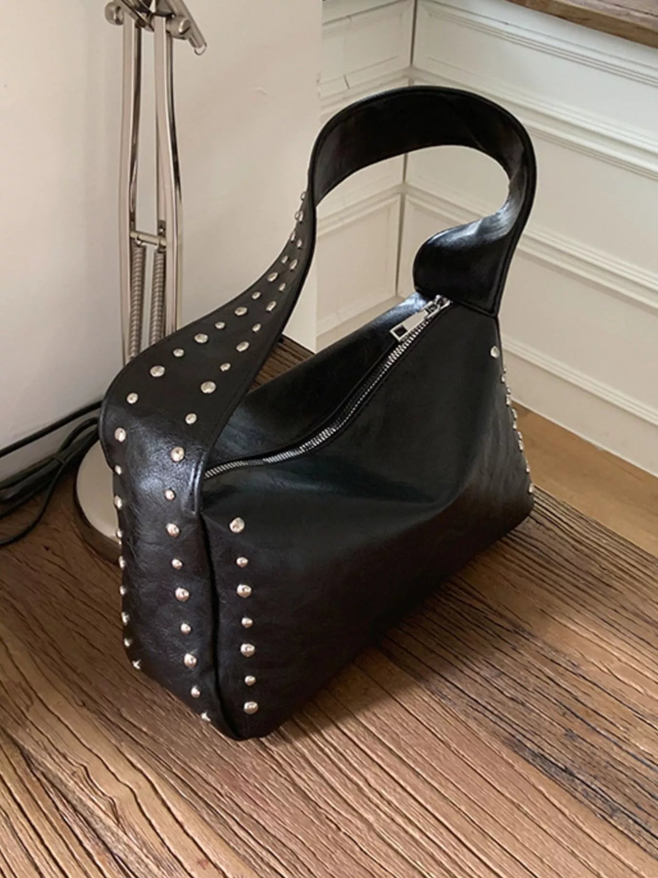 Studded Accent Shoulder Bag