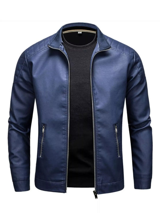 Men's Plus Size Zip Up Long Sleeve Jacket