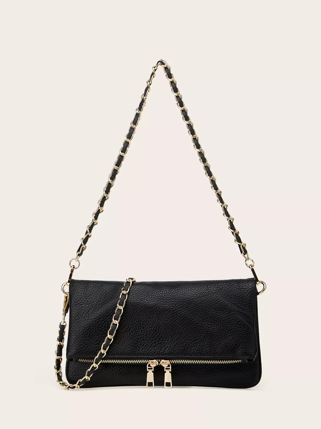 PU Leather Chain Strap Shoulder Bag