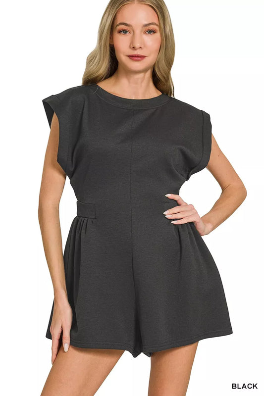 Zenana Scuba Open Back Rompers