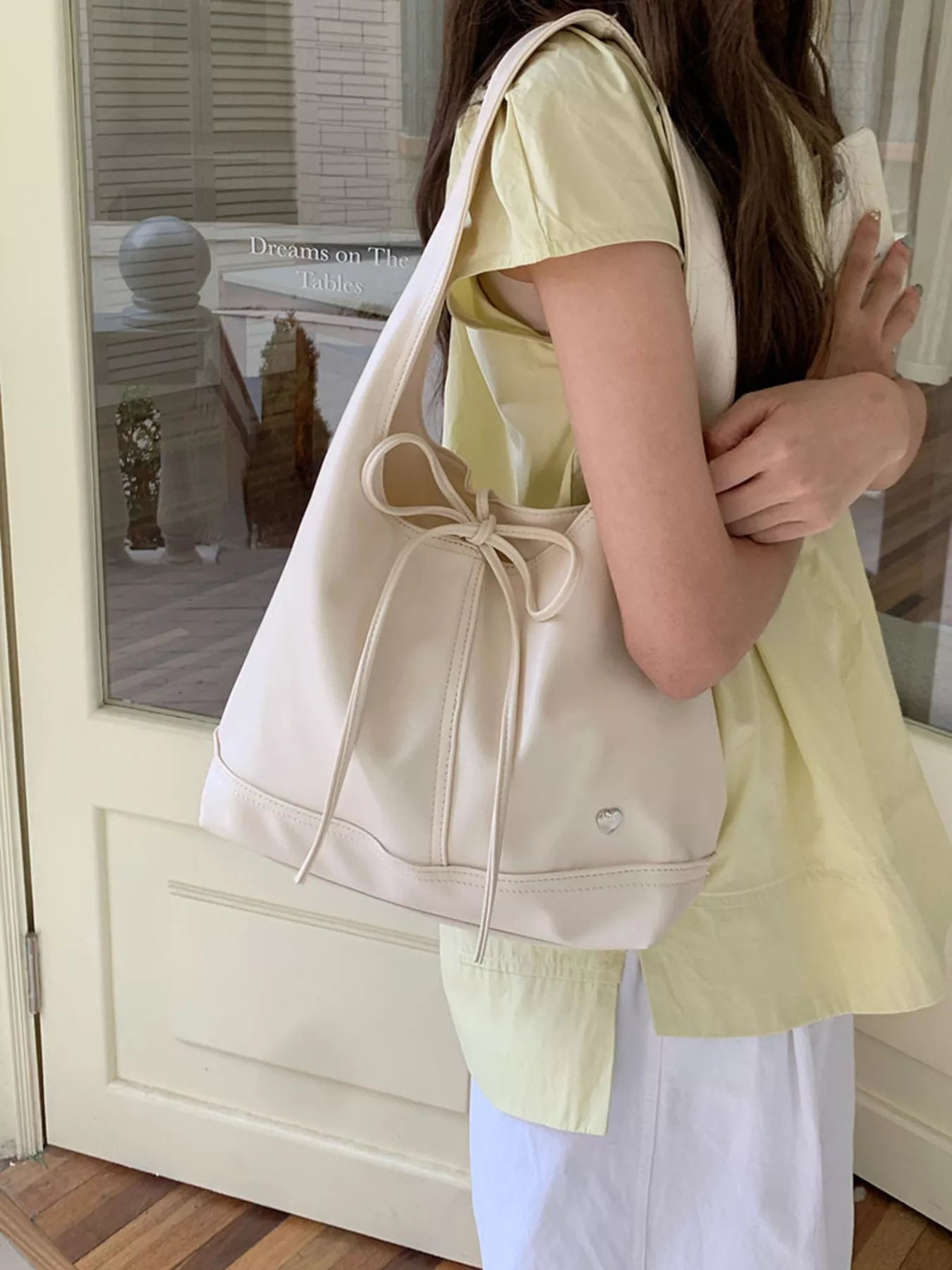 Leather Tied Shoulder Bag