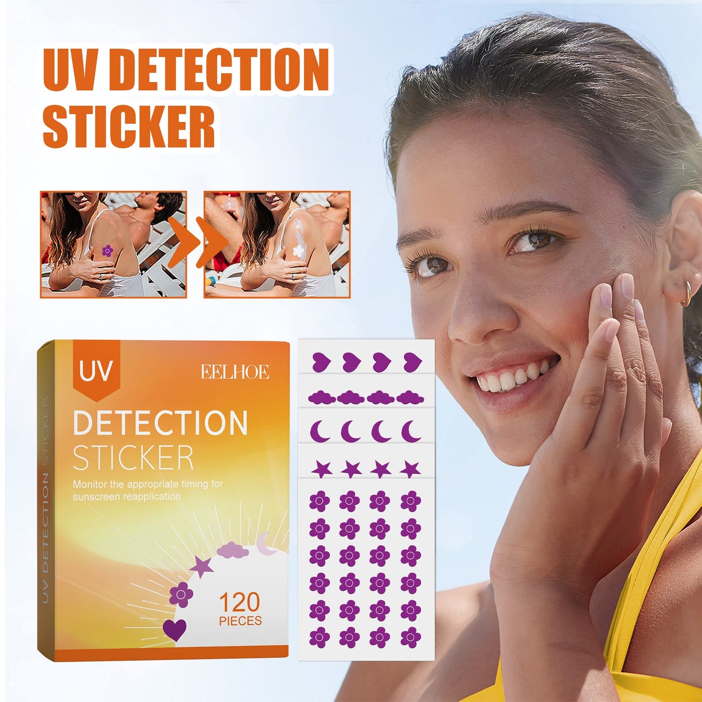 UV Detection Sticker 120pcs