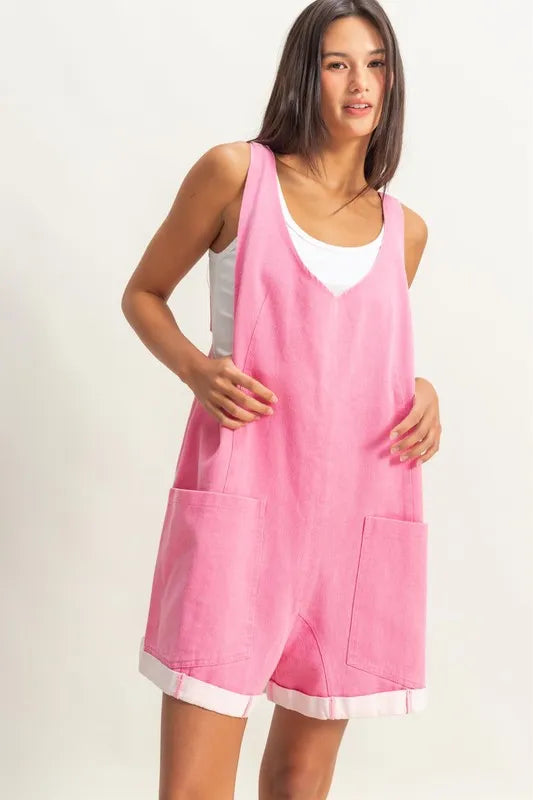 HYFVE V-Neck Pocket Detail Romper
