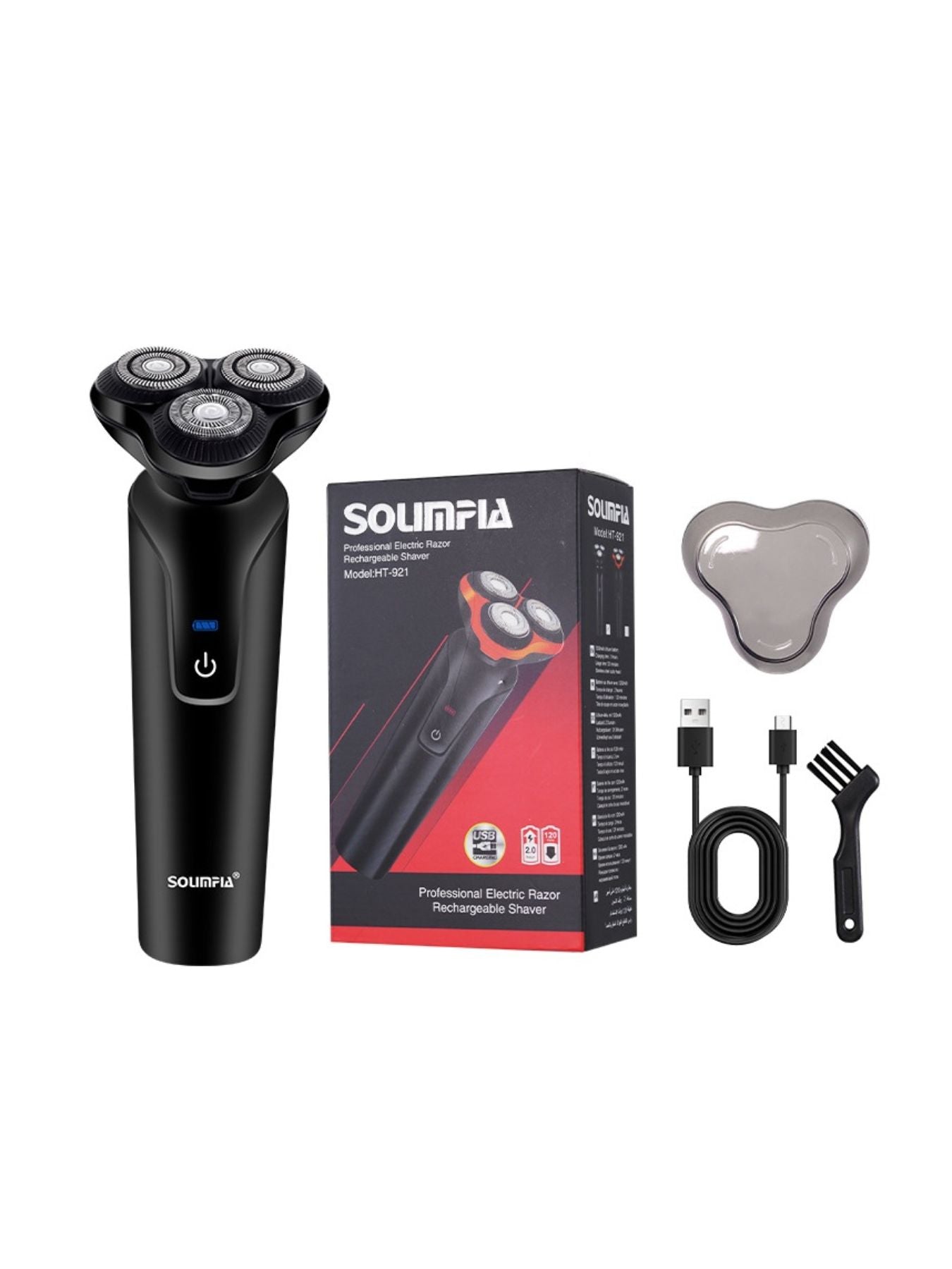 3-Head Rotary Electric Shaver