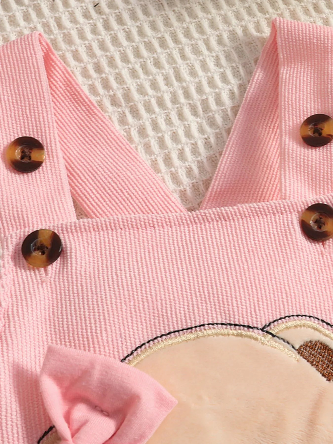 Children's Polka Dot Top and Overalls Set with Headband