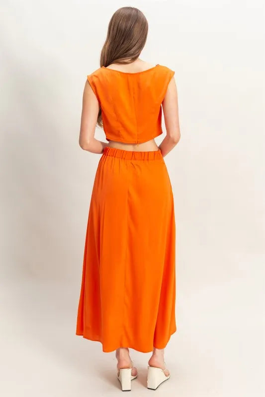 HYFVE Sleeveless Top and Maxi Skirt Set