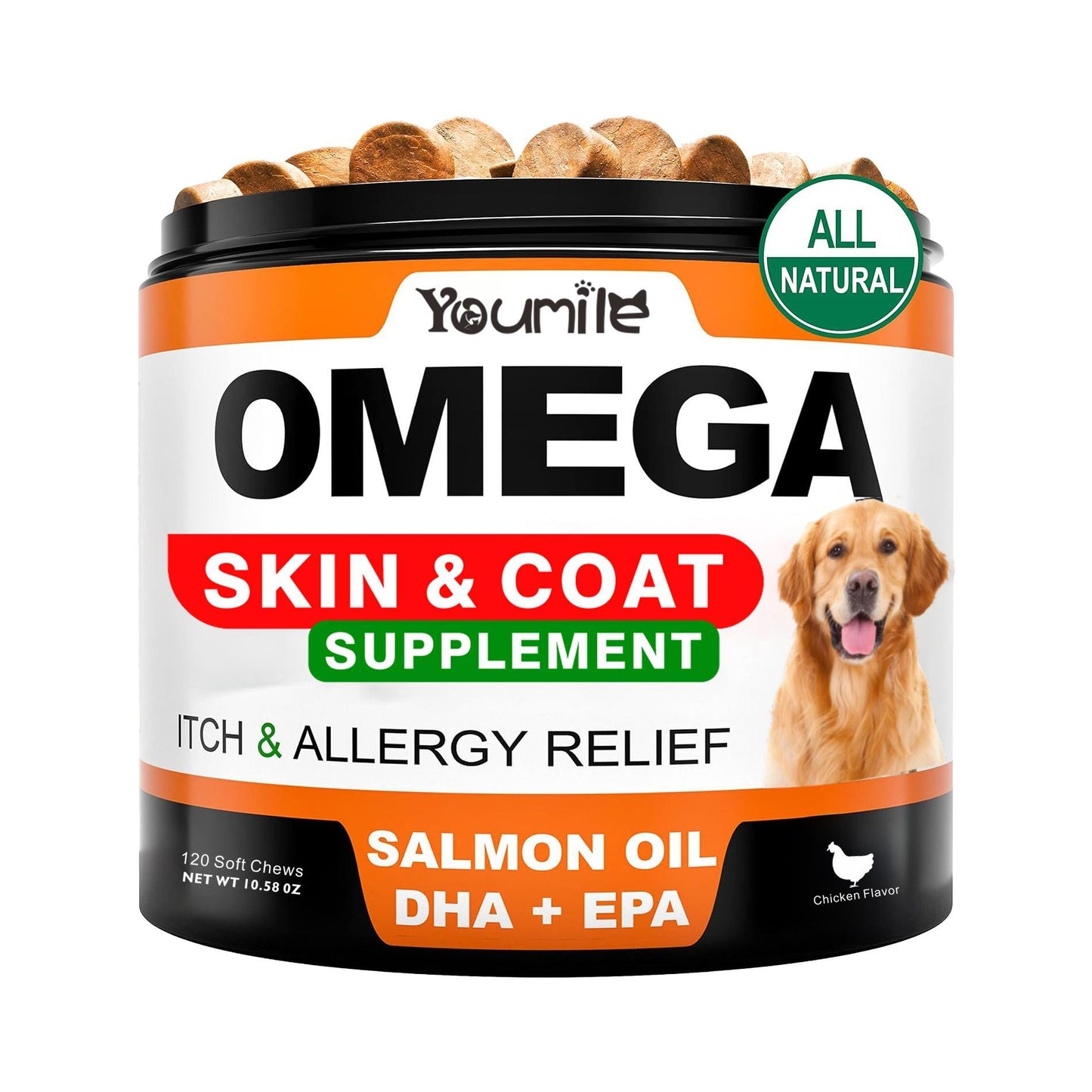 Youmile Probiotics For Dogs Soft Chews For Seasonal Allergies, Gut, And Digestive Health. Vet-Reviewed, Premium-Quality Ingredients - Supplements Dog  Vitamin Hip  And  Joint  Supplement
