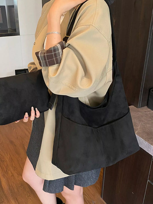 Minimalist Suede Shoulder Bag