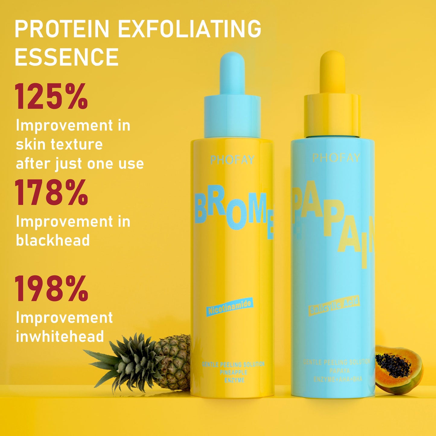 Phofay Gentle Peeling Solution – Papaya Enzyme AHA BHA