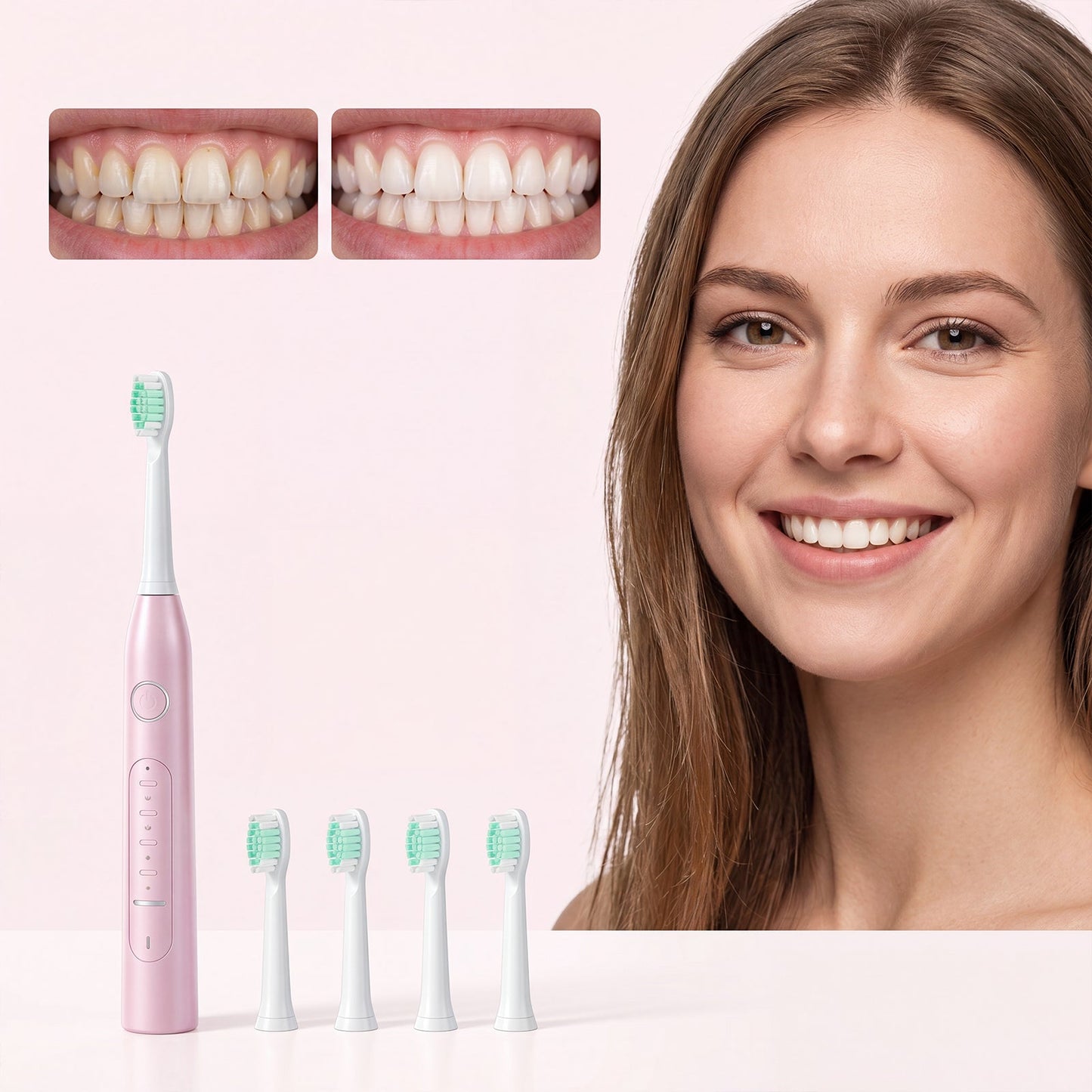 CH-926 Electric Toothbrush White With 2 Brush Heads