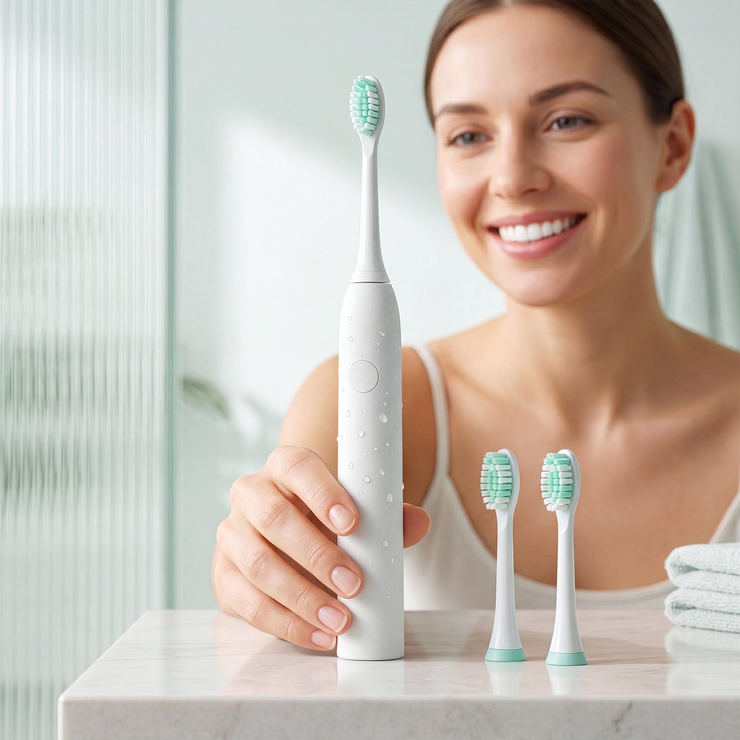 CH-926 Electric Toothbrush Black With 2 Brush Heads