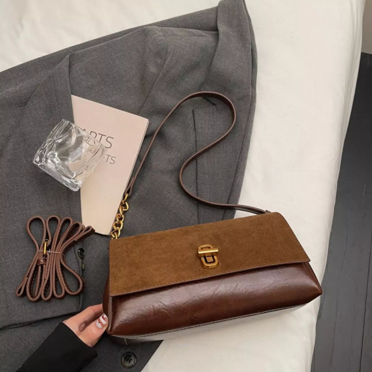 Chain Strap Flap Shoulder Bag