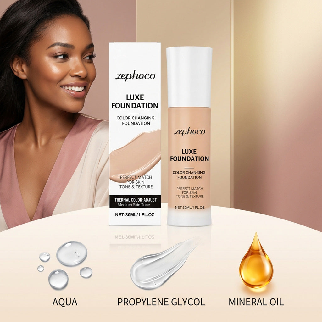 Temperature-Sensitive Color Adjusting Foundation Medium Skin Tone