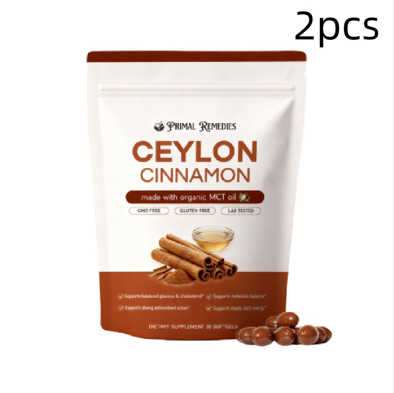 Primal Remedies Ceylon Cinnamon Softgels With Organic MCT Oil, Supports Balanced Glucose & Antioxidant Health, 30 Softgels Dietary Supplement