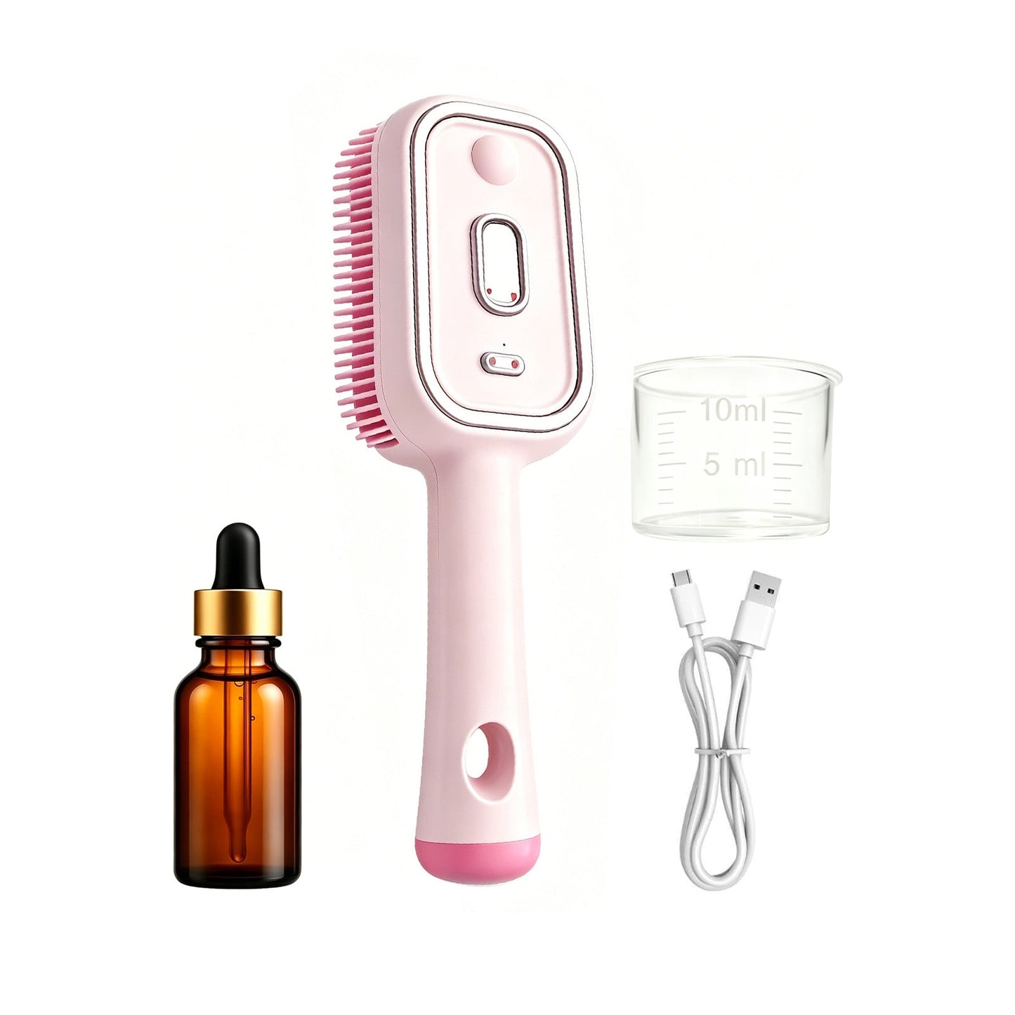 Electric Mist Nourishing Massage Brush Set Red Light, Essence, Measuring Cup
