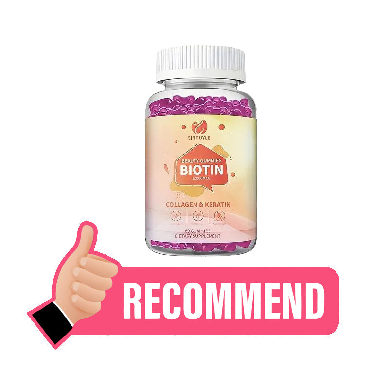 Biotin 12000MCG Beauty Gummies With Collagen & Keratin, Hair, Skin & Nail Support, 60 Count