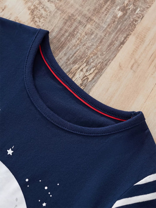 Children's Santa Sleigh Graphic Long Sleeve T-Shirt