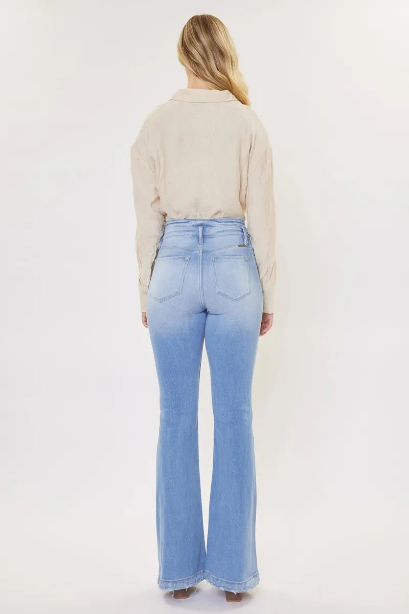Kancan Curvy High Rise Flare Jeans